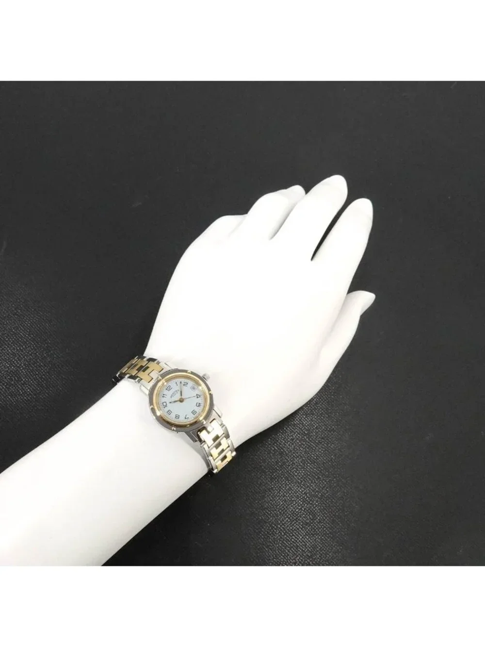 Hermes Clipper Watch Date White Quartz